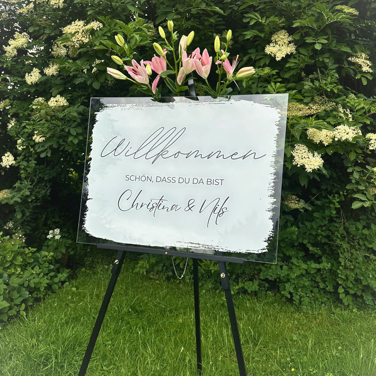 Hochzeitsschild "Traum in Weiß"