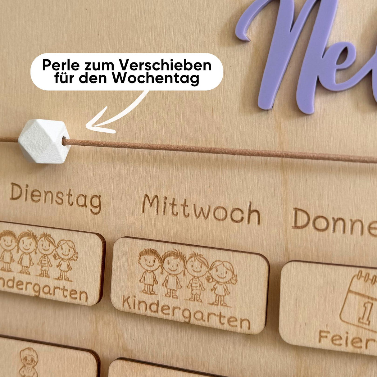 Kinder Wochenplaner aus Holz