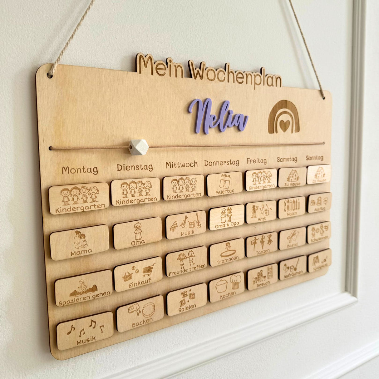 Kinder Wochenplaner aus Holz