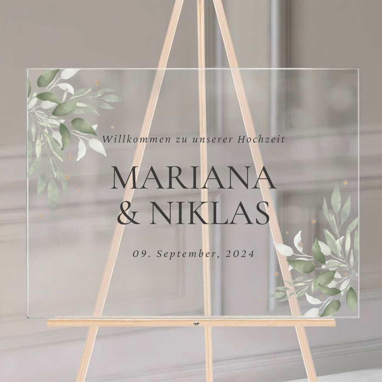 Hochzeitsschild "Blätterliebe"