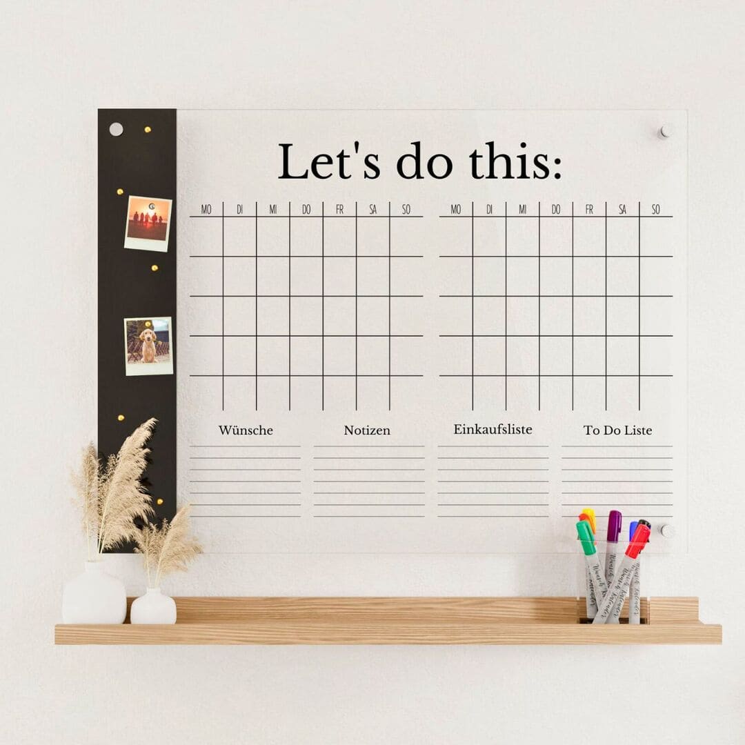 2 Monatskalender mit Magnetboard