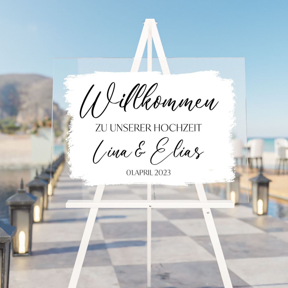 Hochzeitsschild "Traum in Weiß"