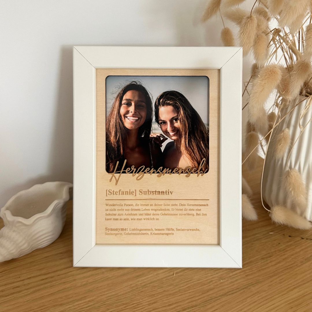Personalisierter Bilderrahmen "Herzensmensch"