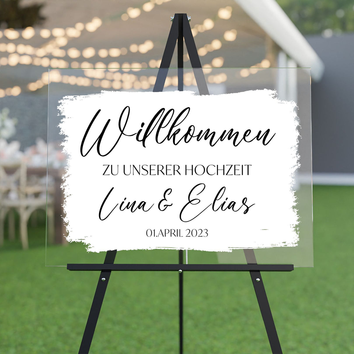 Hochzeitsschild "Traum in Weiß"