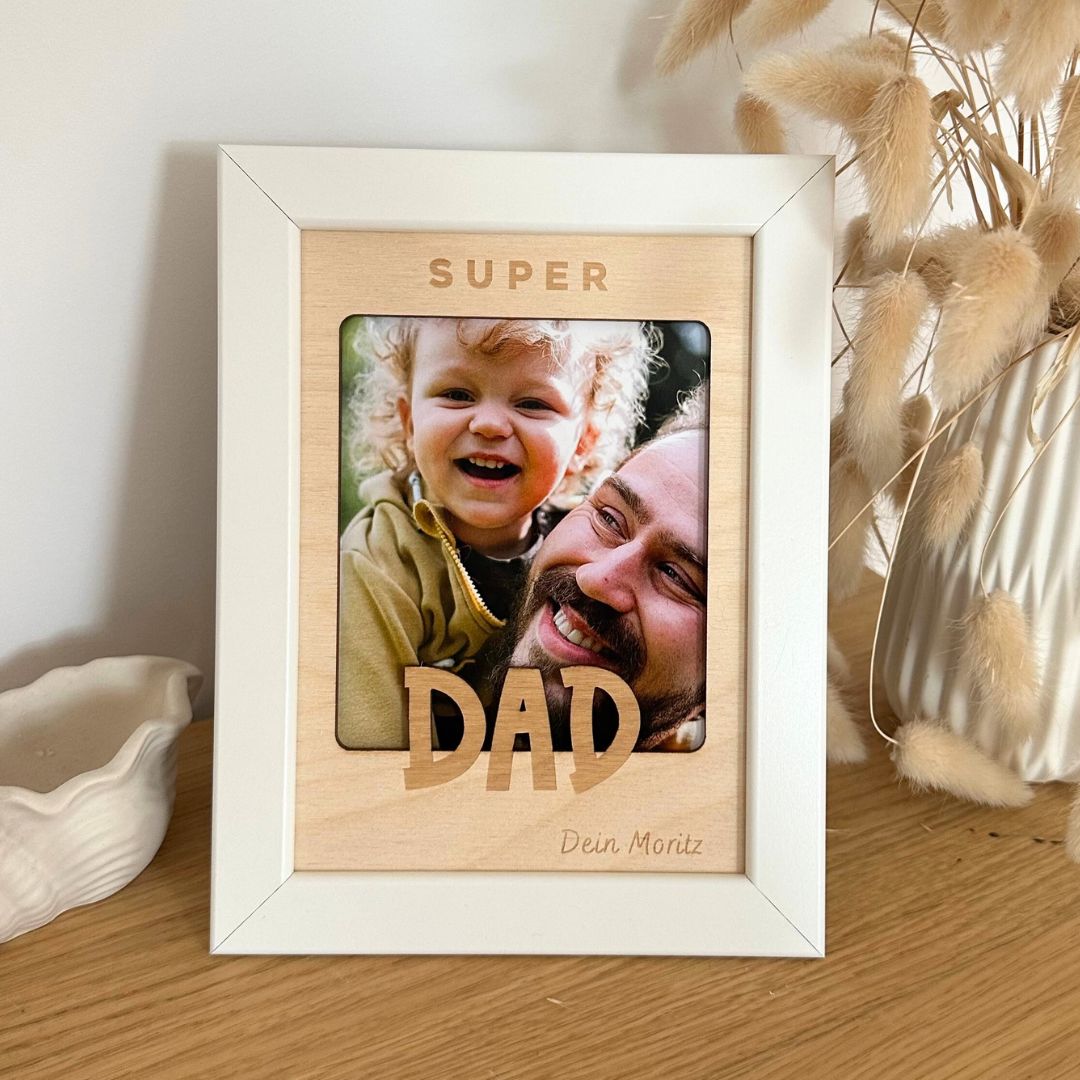 Personalisierter Bilderrahmen "Super Dad"