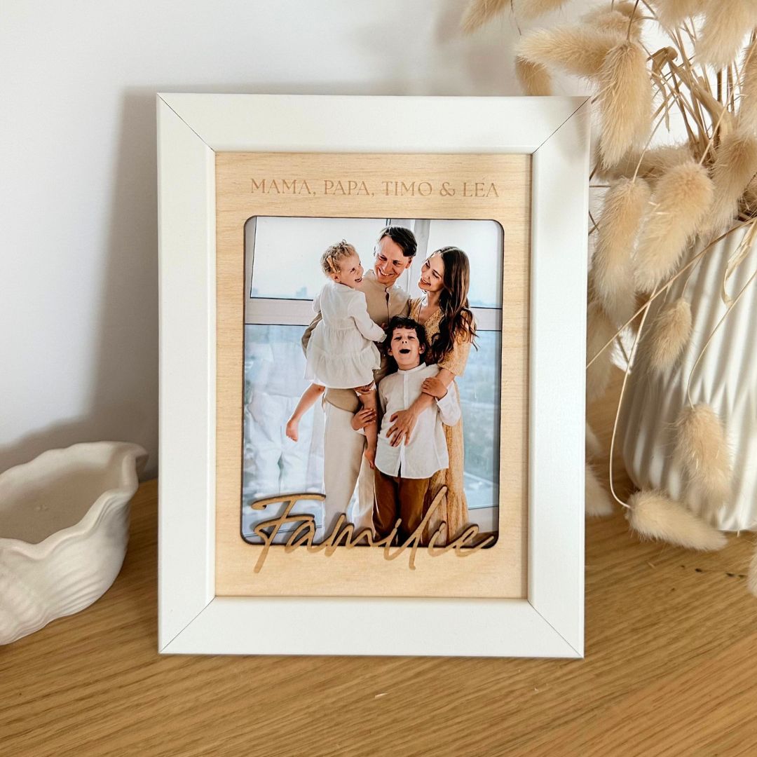 Personalisierter Bilderrahmen "Familie"