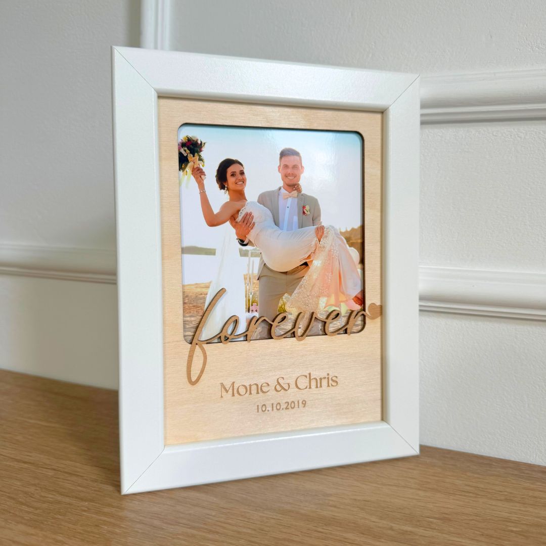 Personalisierter Bilderrahmen "Unser Tag"