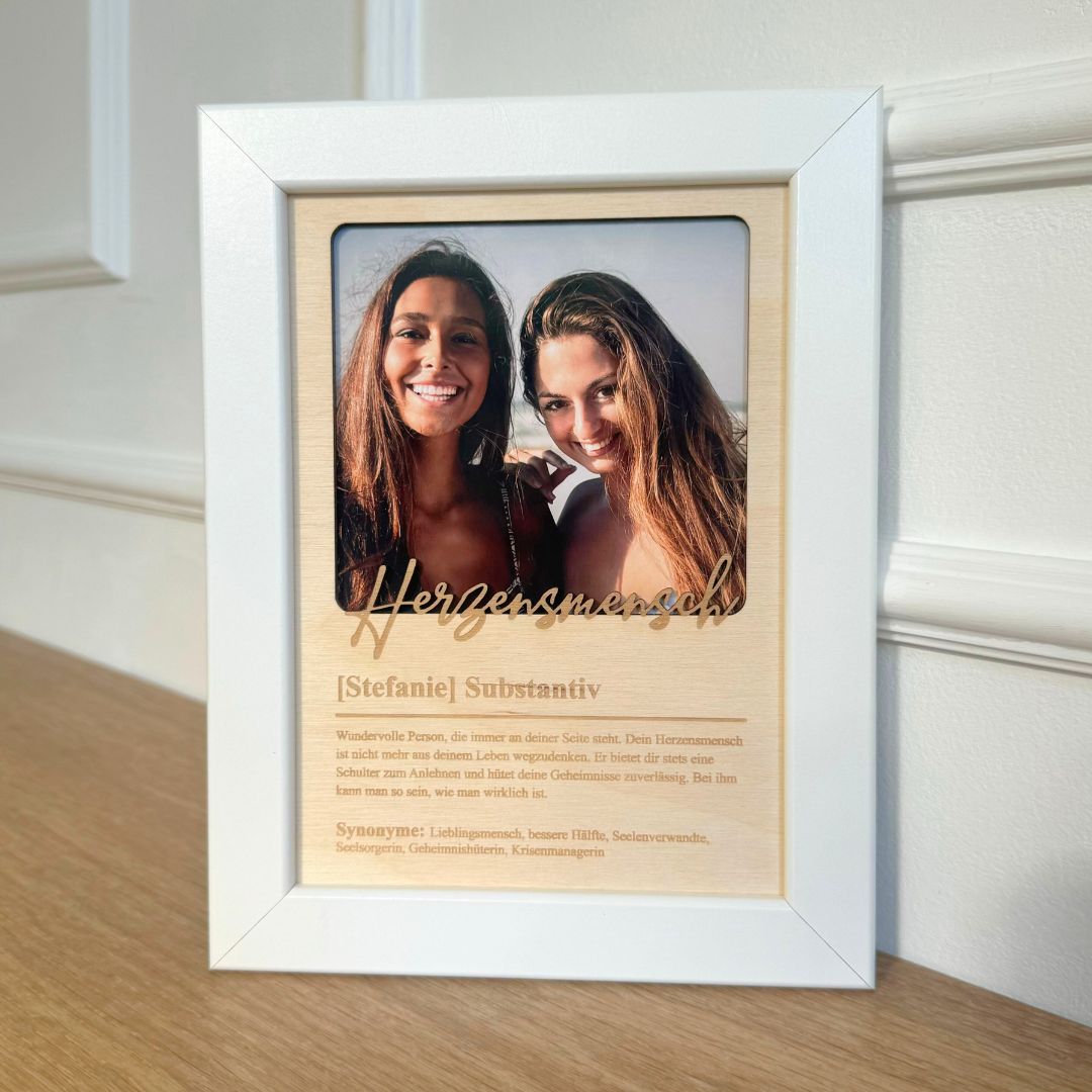 Personalisierter Bilderrahmen "Herzensmensch"