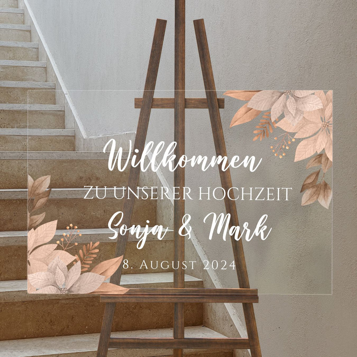 Hochzeitsschild "Trockenblumen"