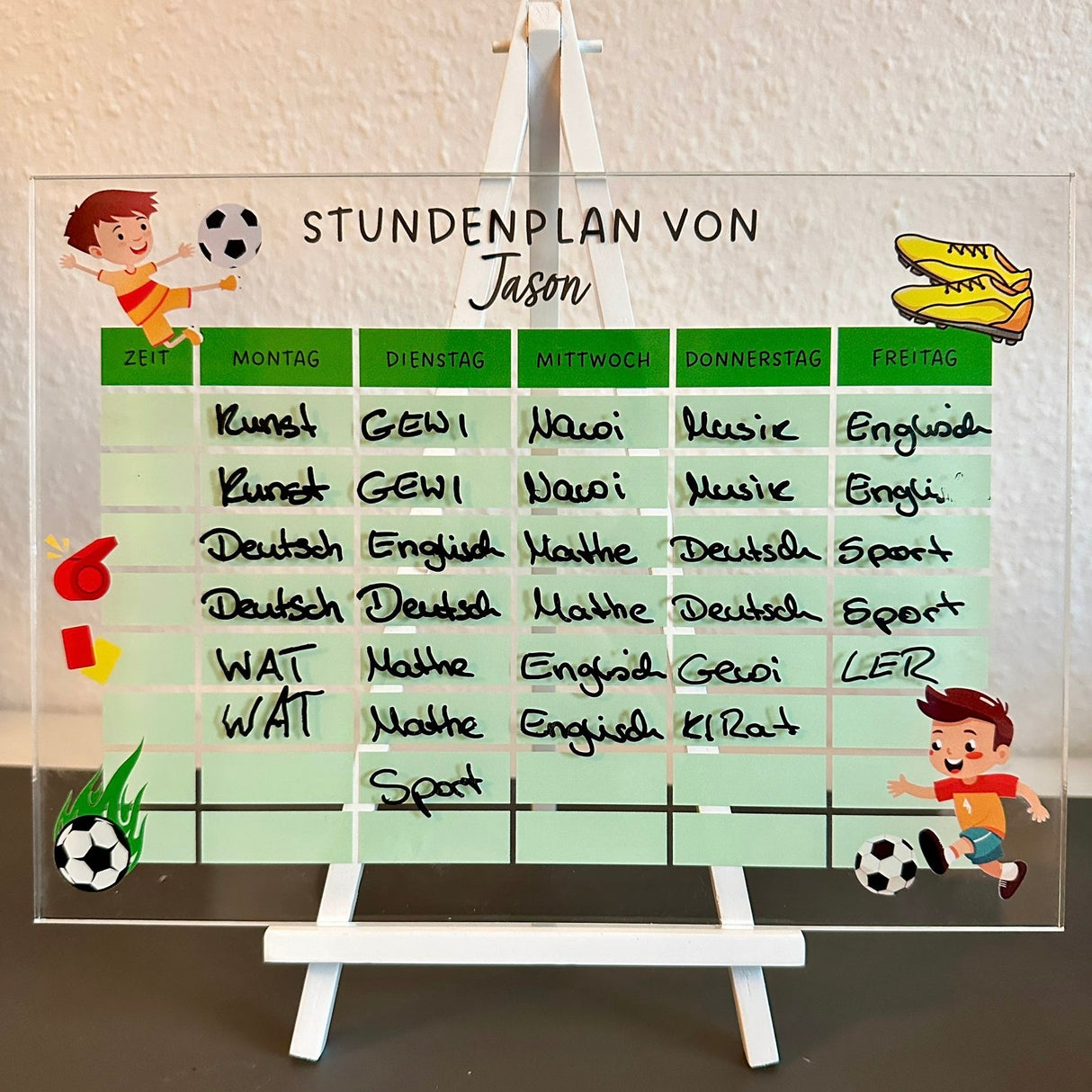 Stundenplan "Fußball"
