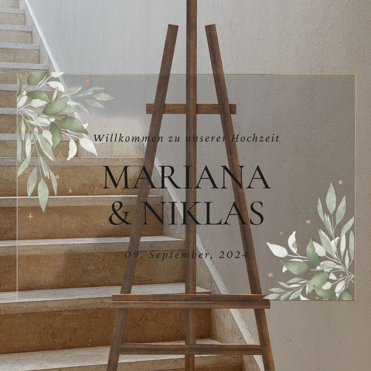 Hochzeitsschild "Blätterliebe"