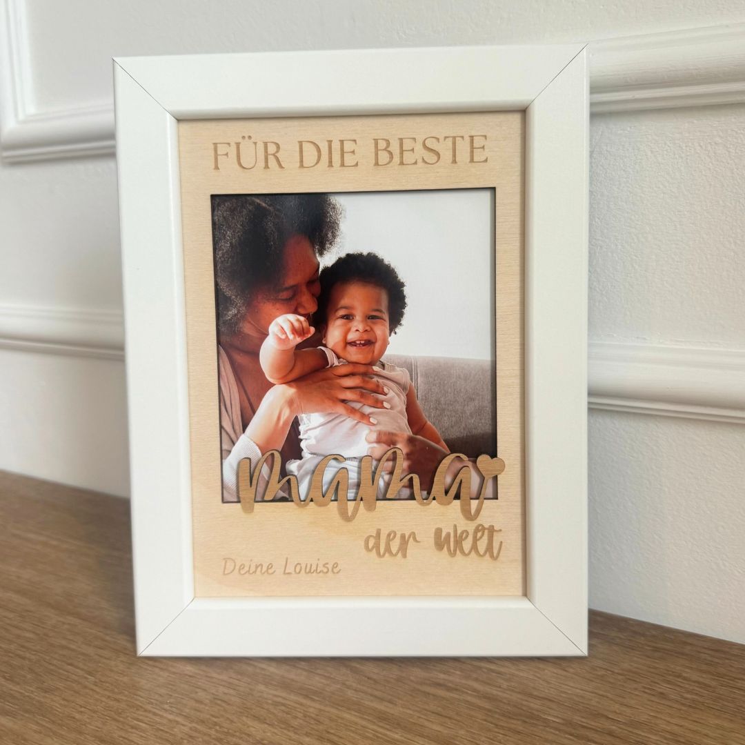 Personalisierter Bilderrahmen "Beste Mama"
