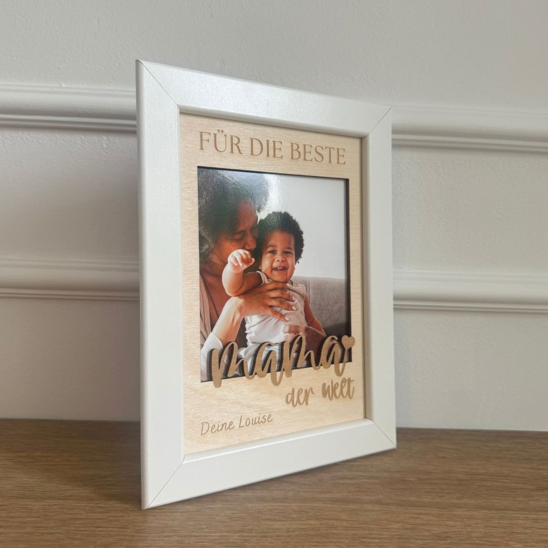 Personalisierter Bilderrahmen "Beste Mama"
