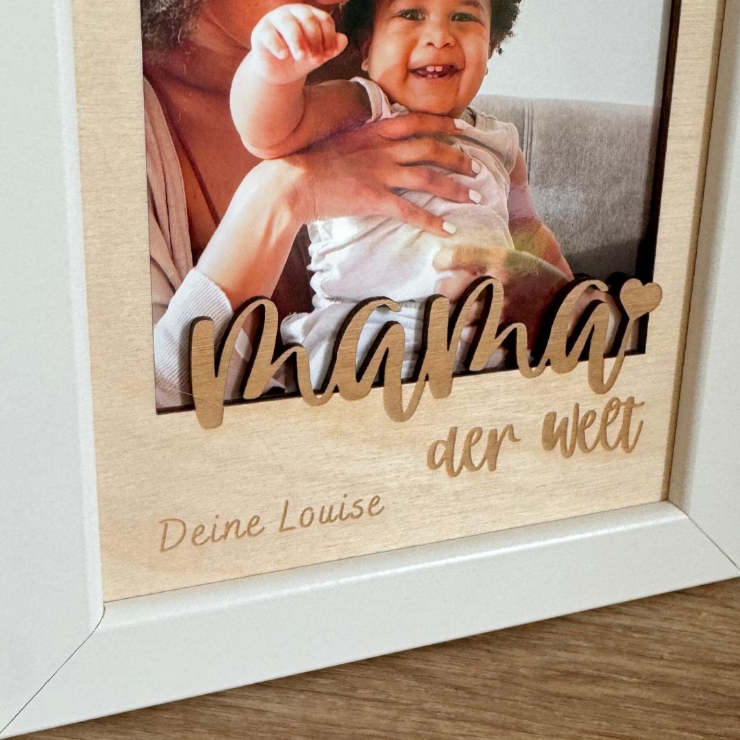 Personalisierter Bilderrahmen "Beste Mama"