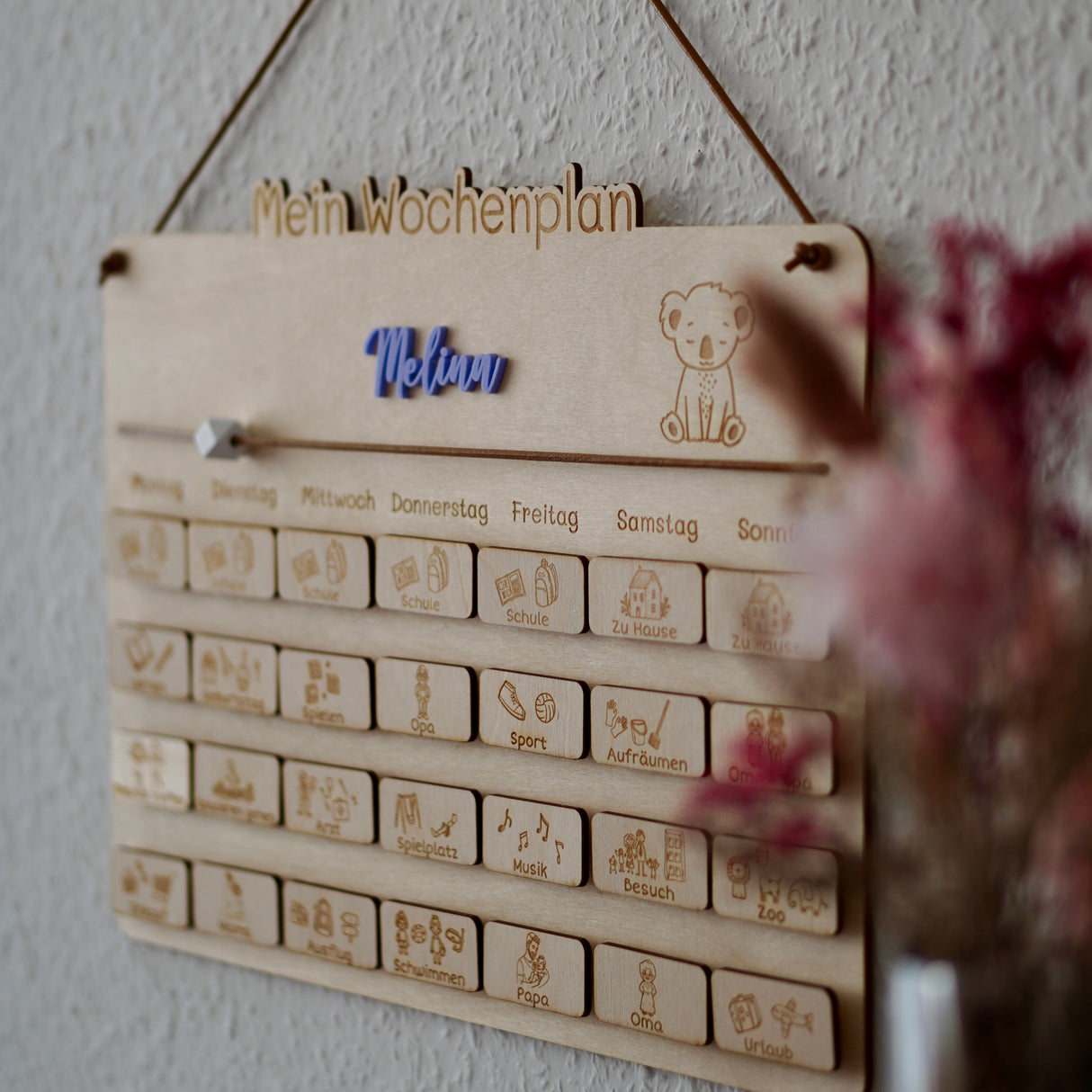 Kinder Wochenplaner aus Holz