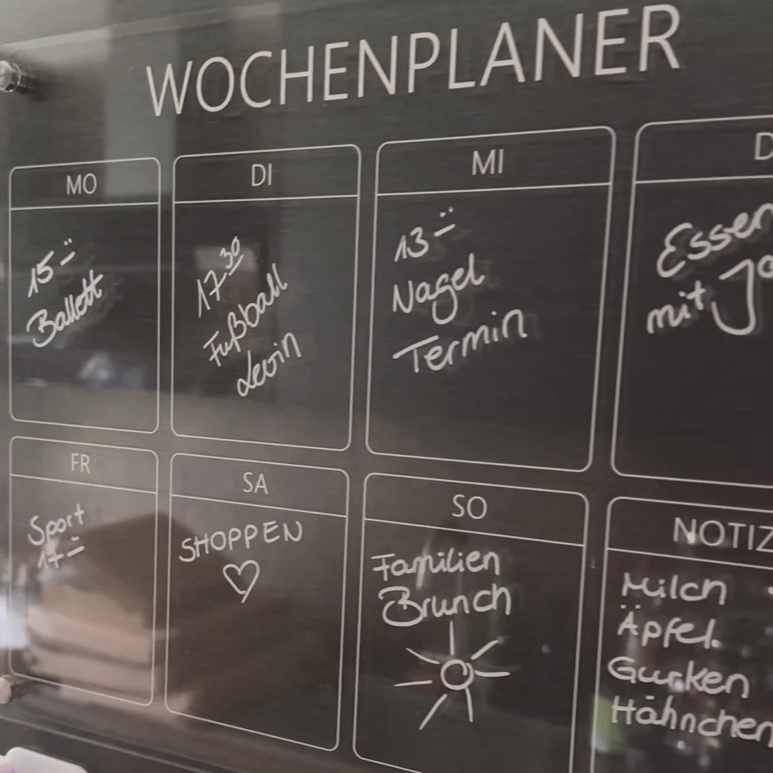 Kühlschrankplaner "Wochenplan"