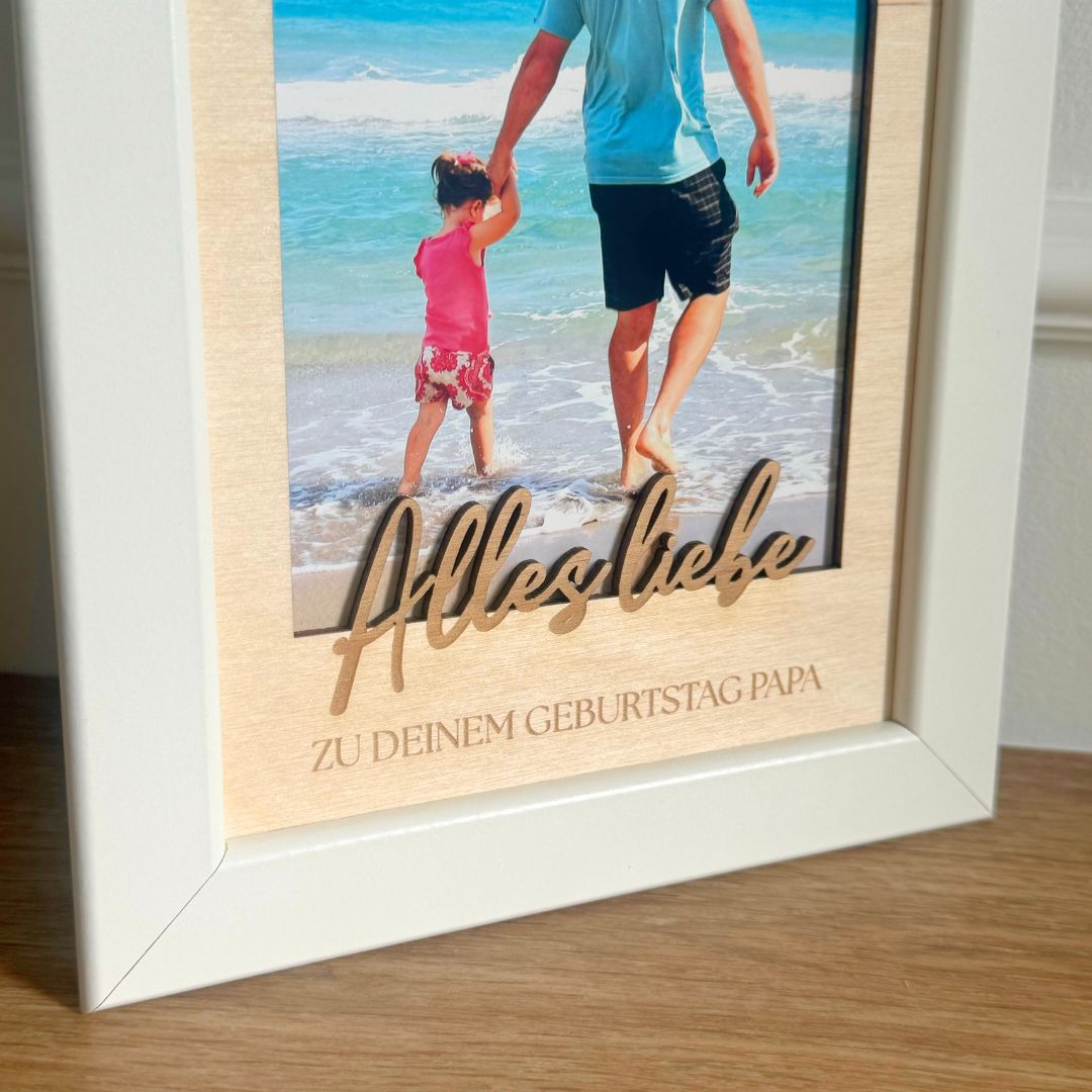 Personalisierter Bilderrahmen "Alles Liebe"