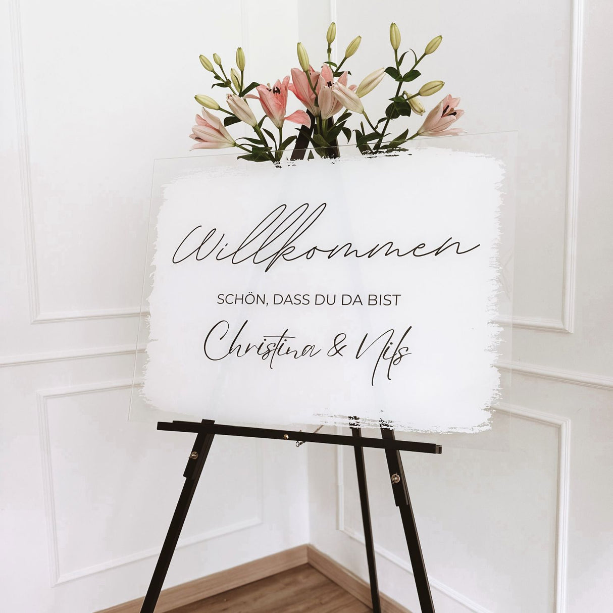 Hochzeitsschild "Traum in Weiß"