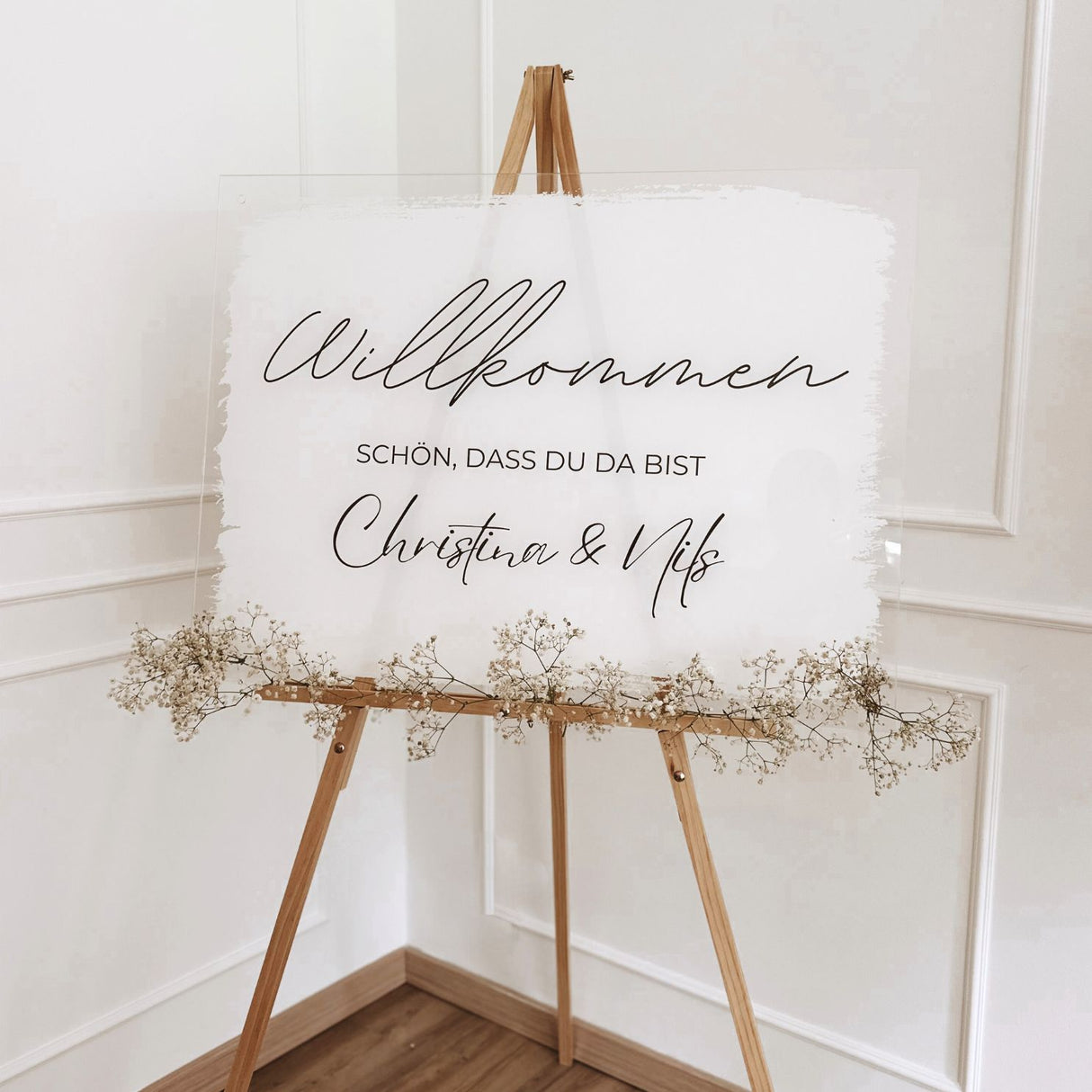 Hochzeitsschild "Traum in Weiß"