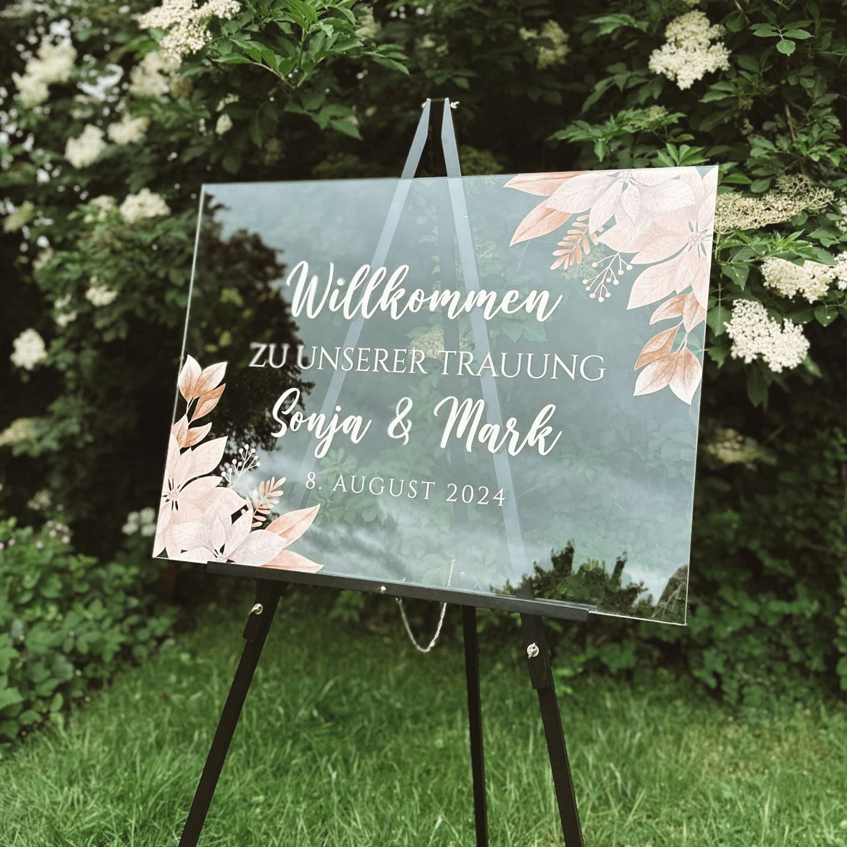 Hochzeitsschild "Trockenblumen"