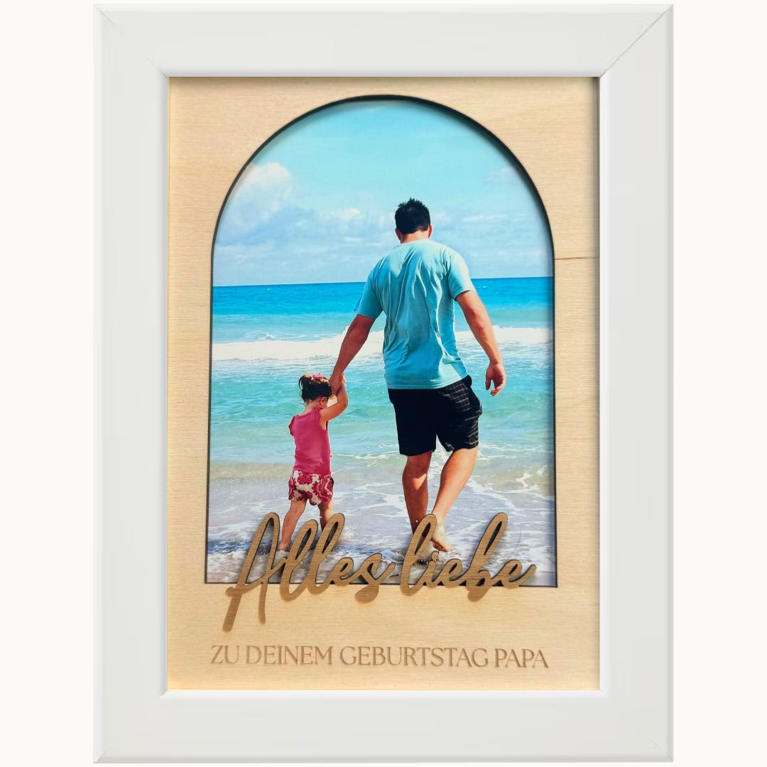 Personalisierter Bilderrahmen "Alles Liebe"