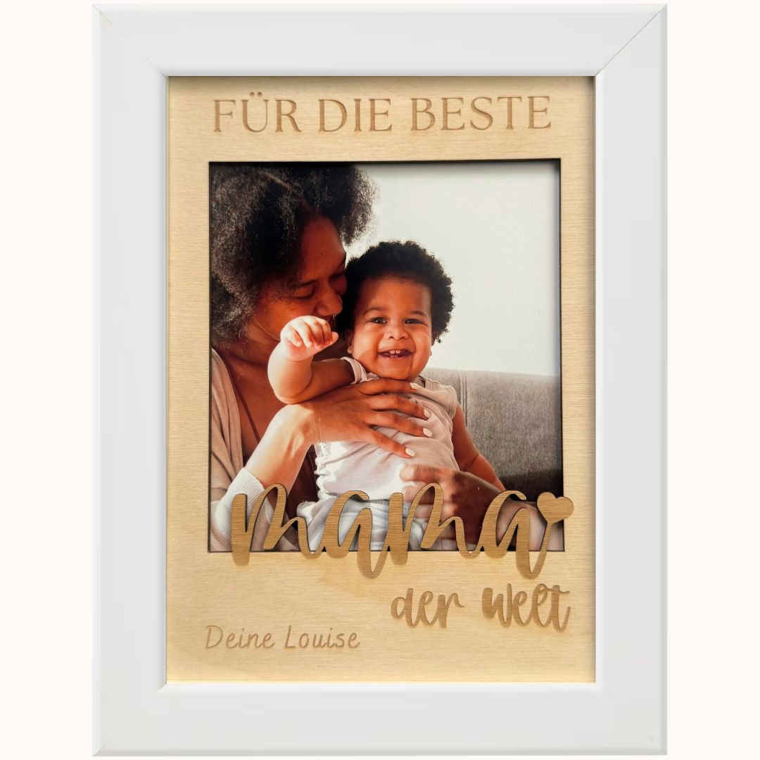 Personalisierter Bilderrahmen "Beste Mama"