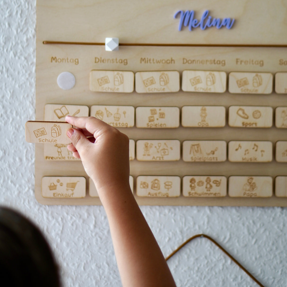 Kinder Wochenplaner aus Holz