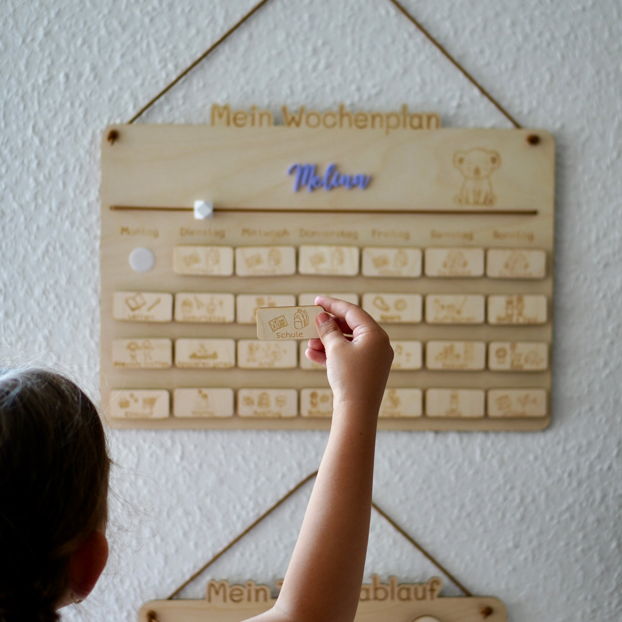 Kinder Wochenplaner aus Holz