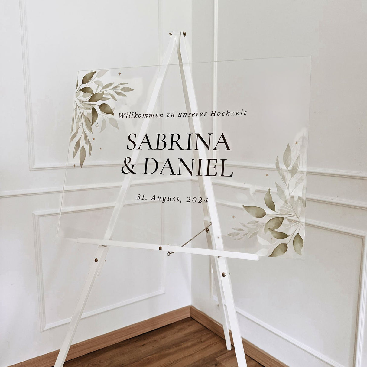 Hochzeitsschild "Blätterliebe"