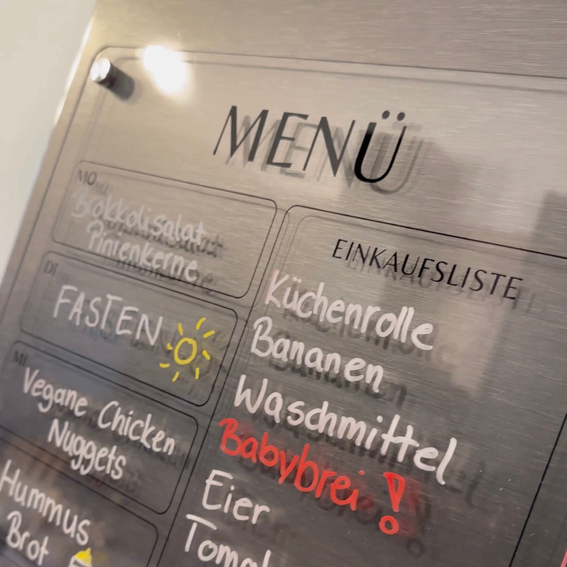 Kühlschrankplaner "MENÜ"
