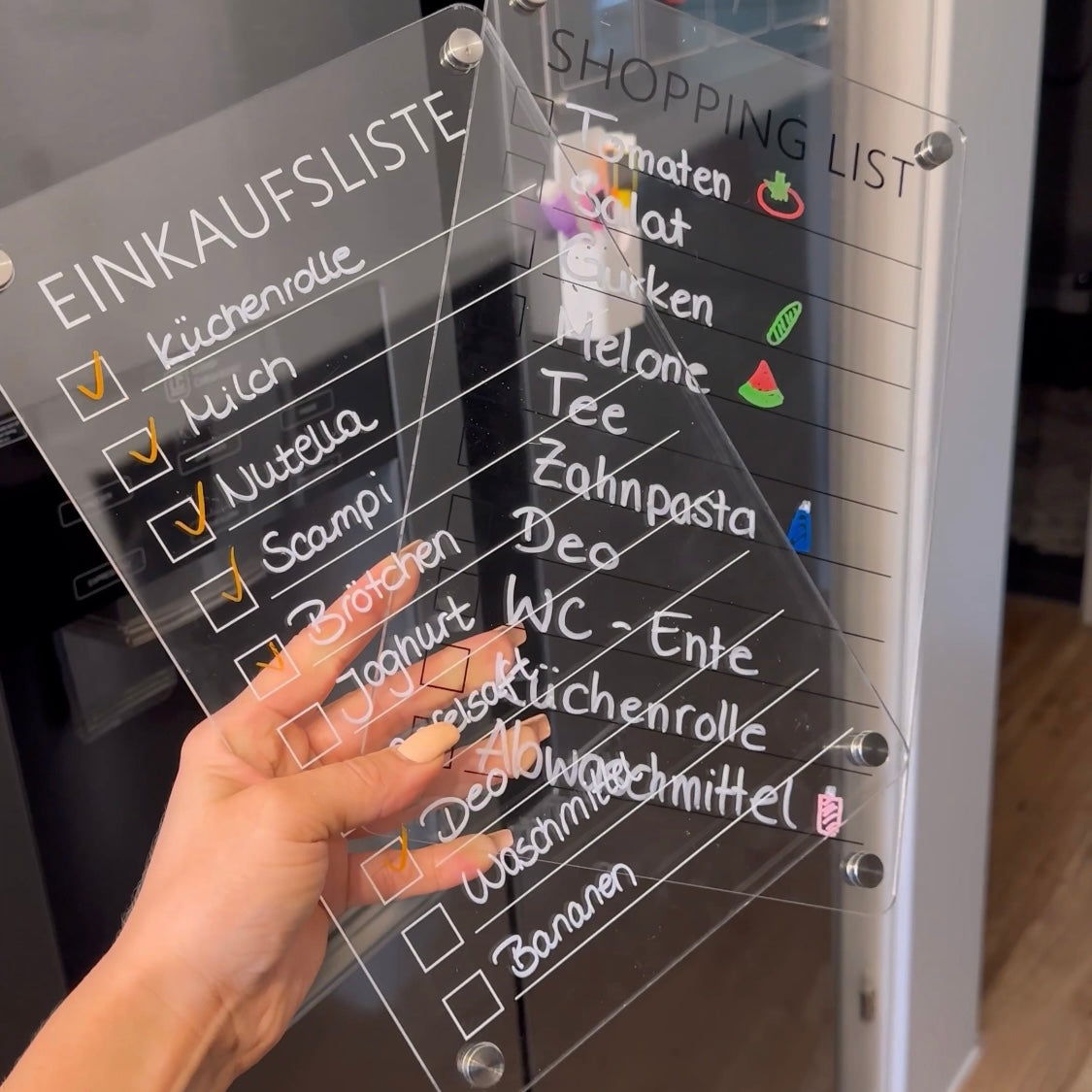 Kühlschrankplaner "Einkaufsliste"