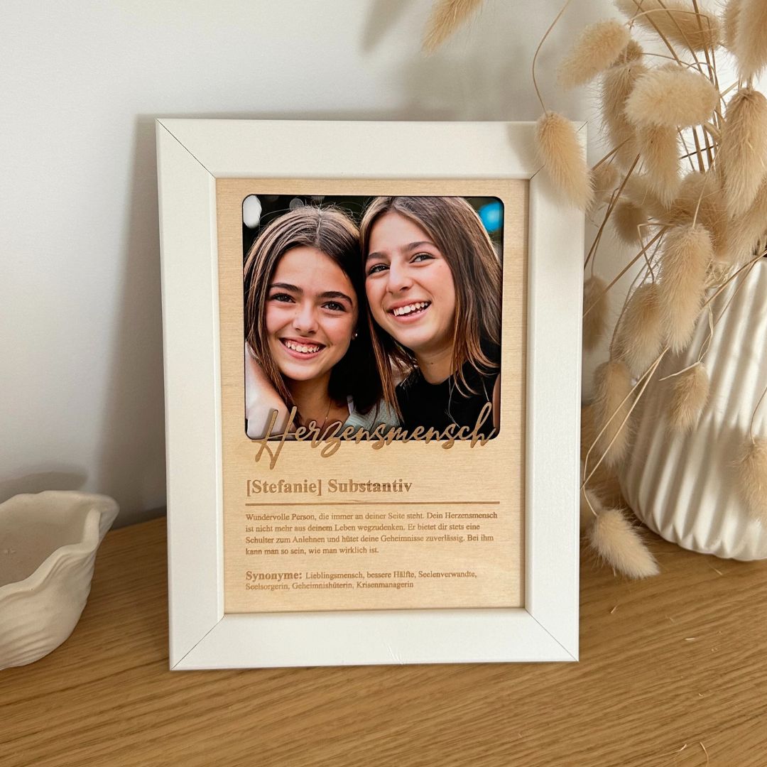 Personalisierter Bilderrahmen "Herzensmensch"