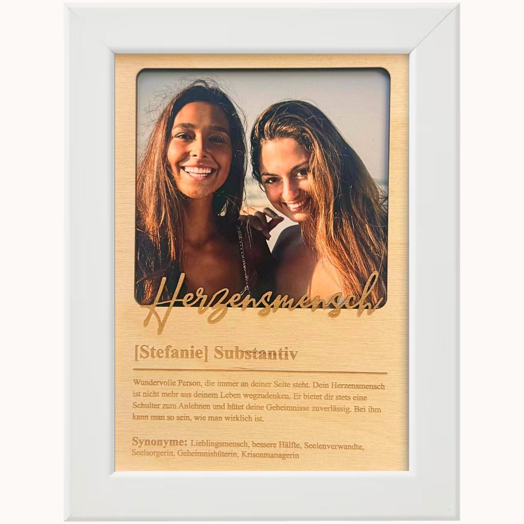 Personalisierter Bilderrahmen "Herzensmensch"
