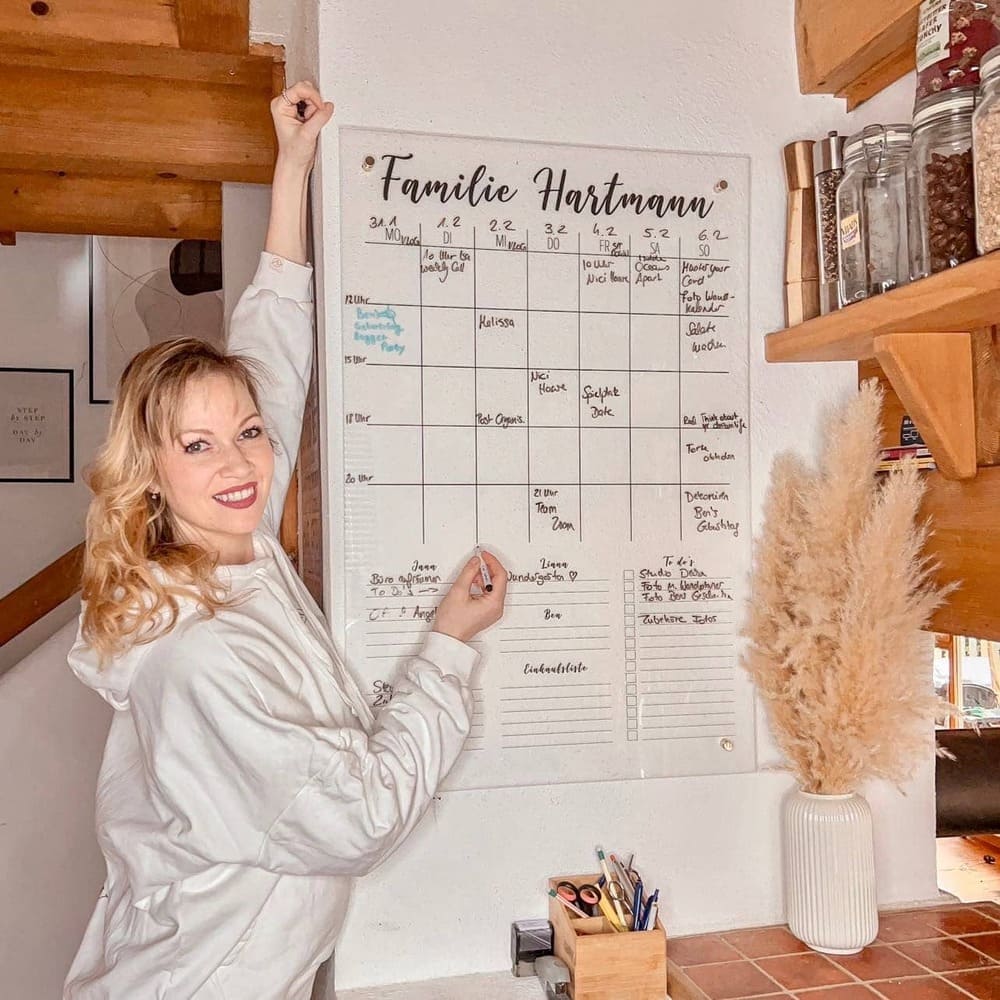 Hochkant 4-Namen Familienplaner