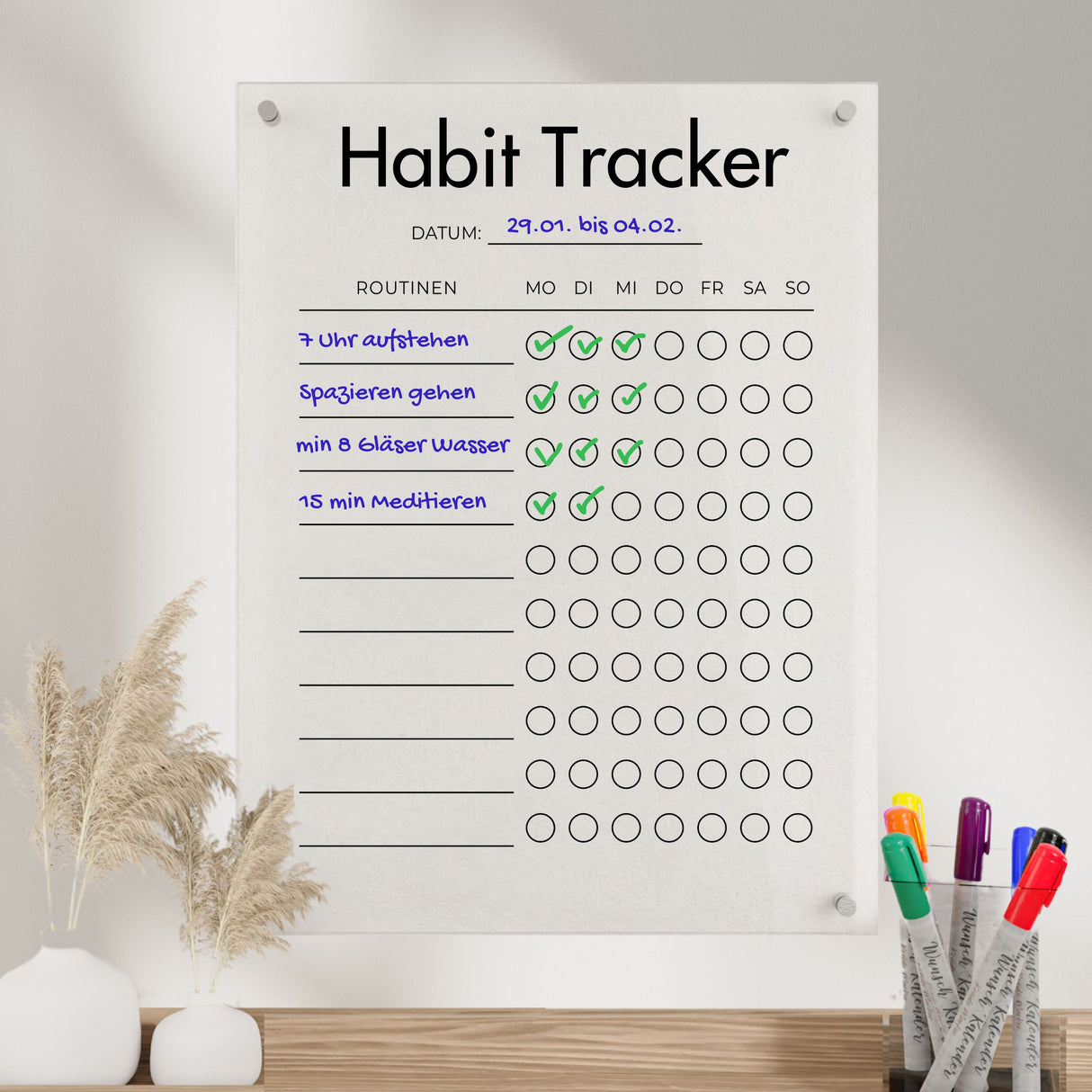 Habit Tracker "Klare Woche"