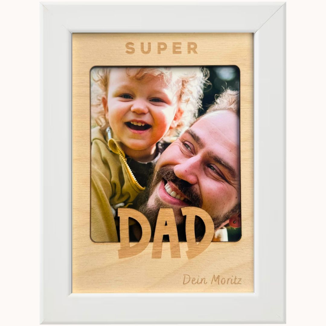 Personalisierter Bilderrahmen "Super Dad"
