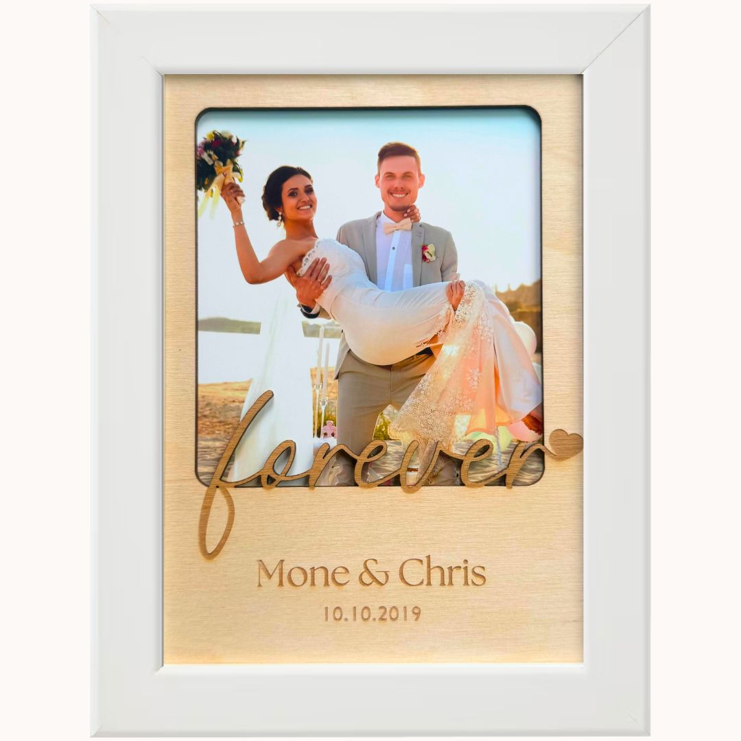 Personalisierter Bilderrahmen "Unser Tag"