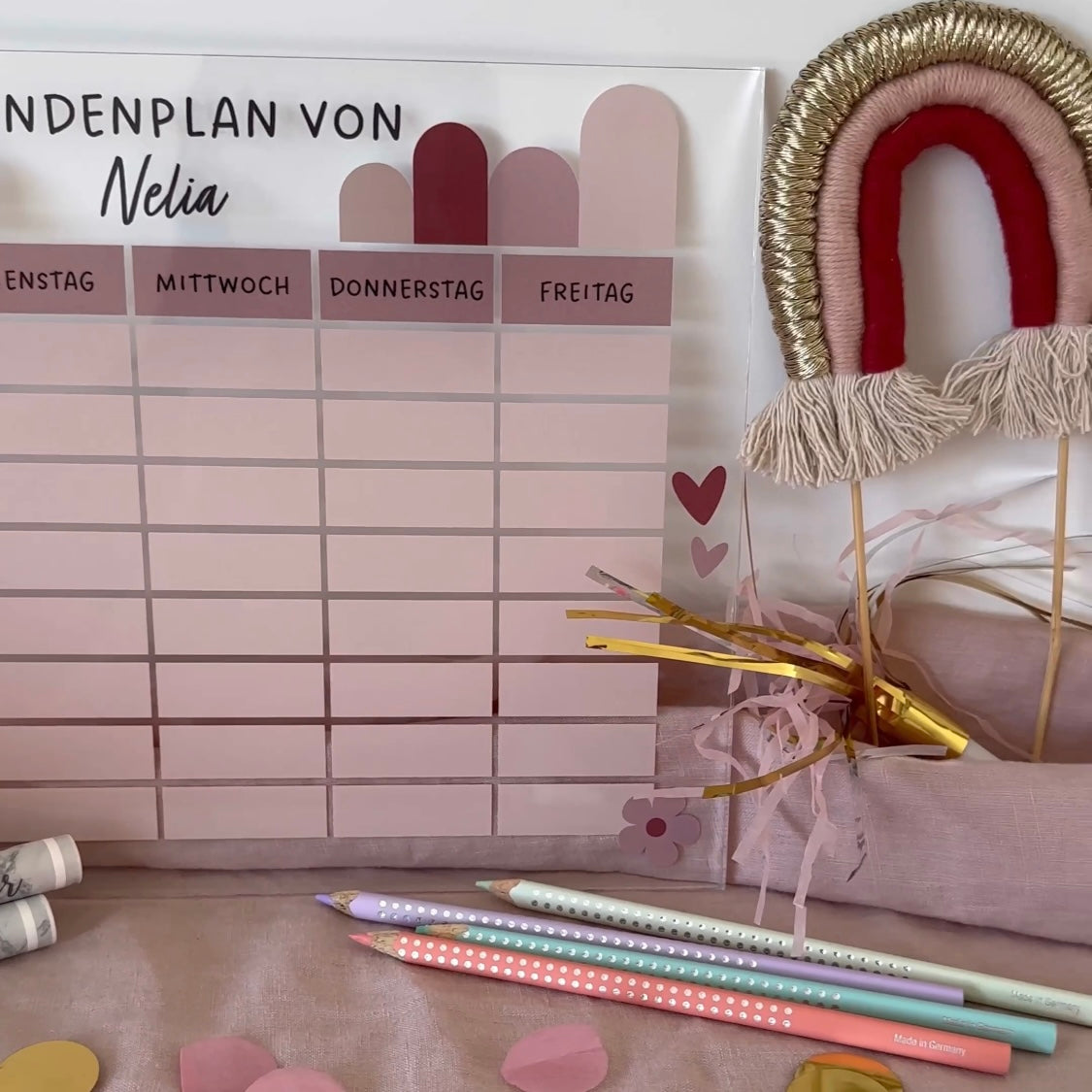 Stundenplan "Rosarot"