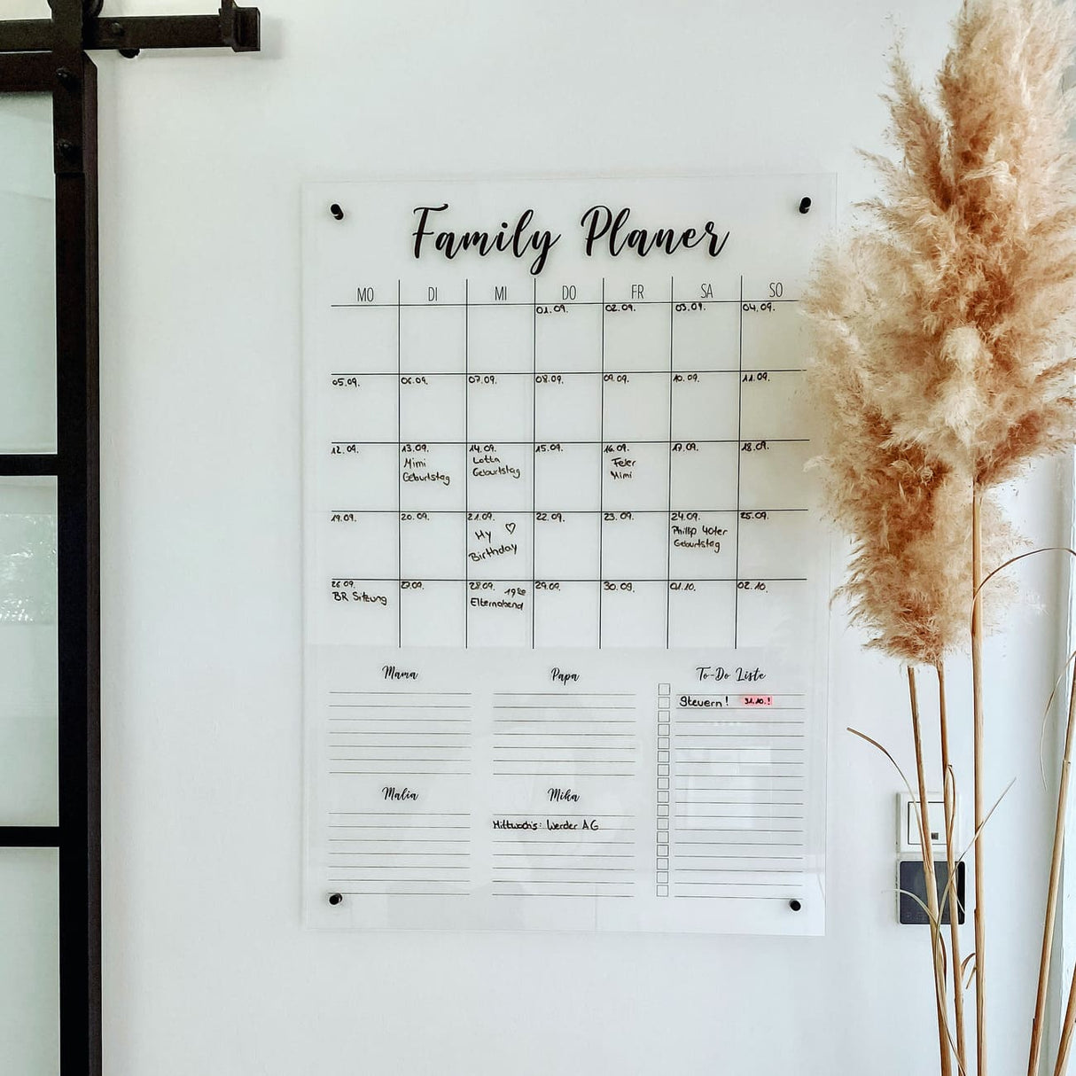 Hochkant 4-Namen Familienplaner
