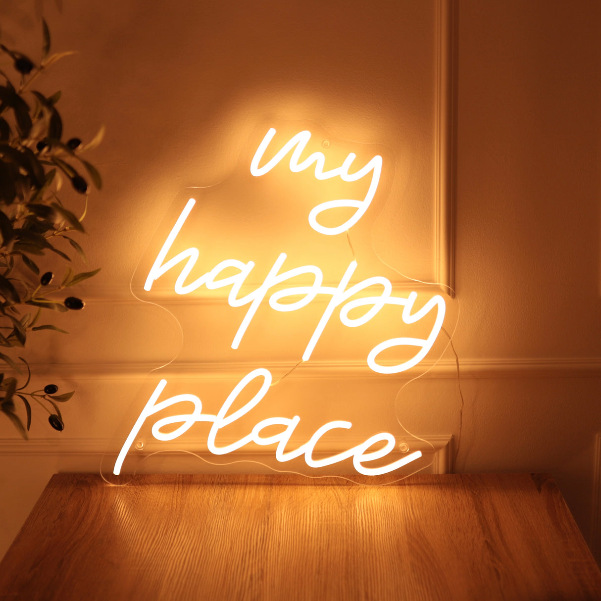 "my happy place"- LED Schriftzug