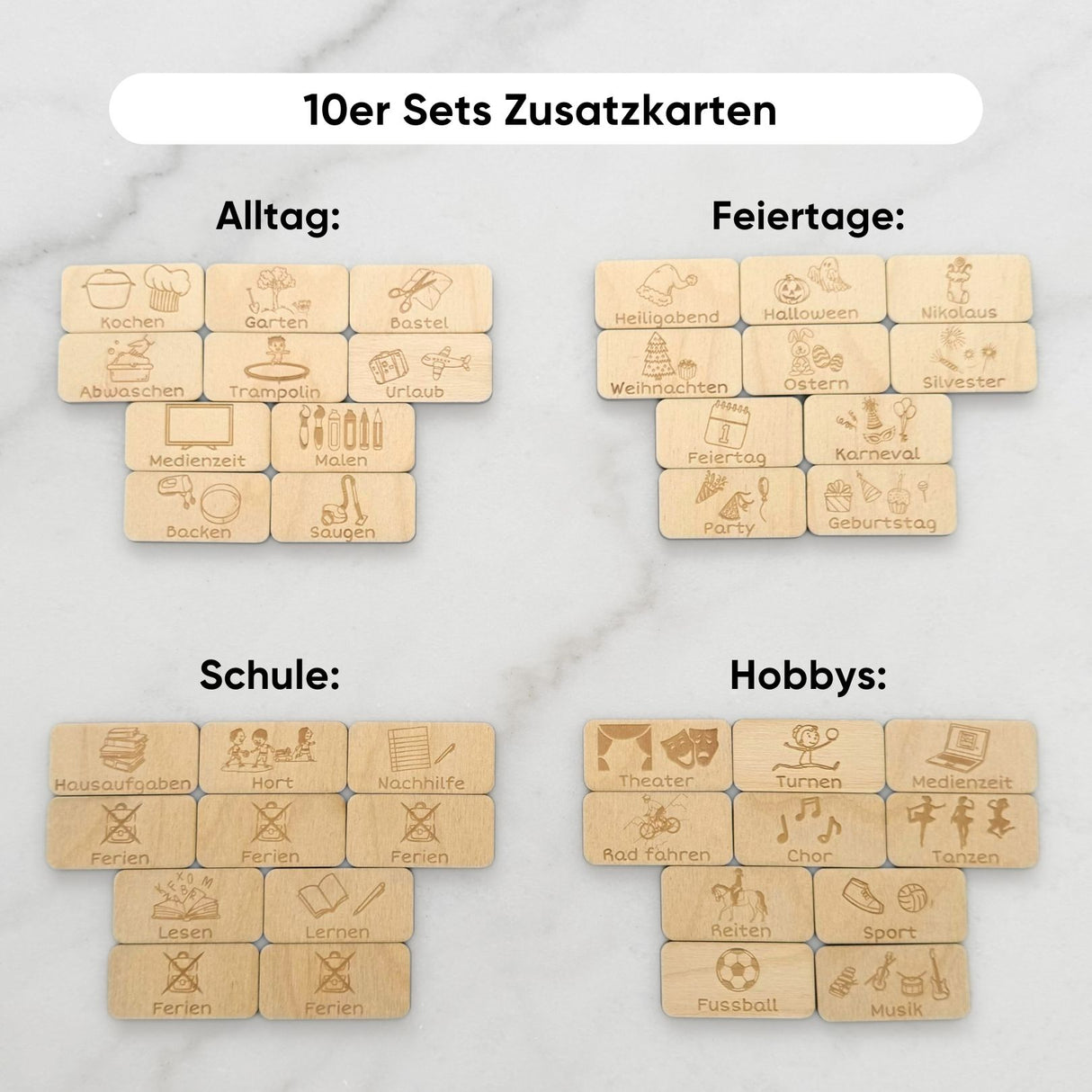 10er Sets Zusatzkarten