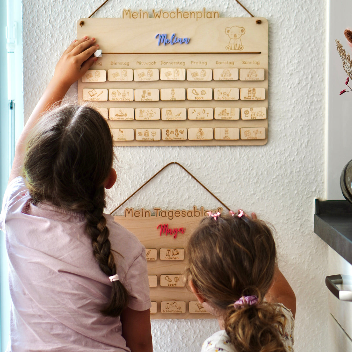 Kinder Wochenplaner aus Holz