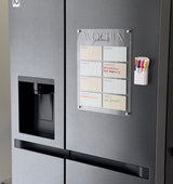 Kühlschrankplaner in beige "Woche Hochkant"