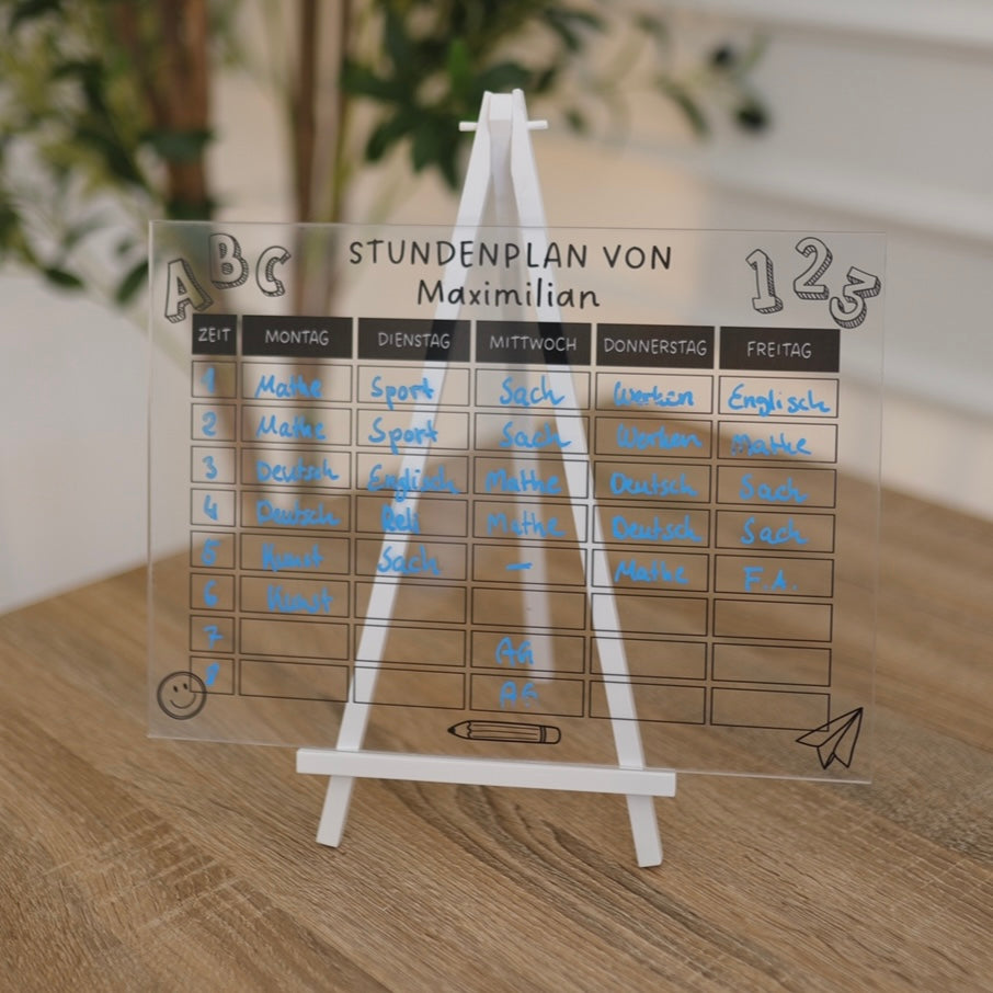 Personalisierbare Stundenpläne zum Ausfüllen  Wunsch Kalender