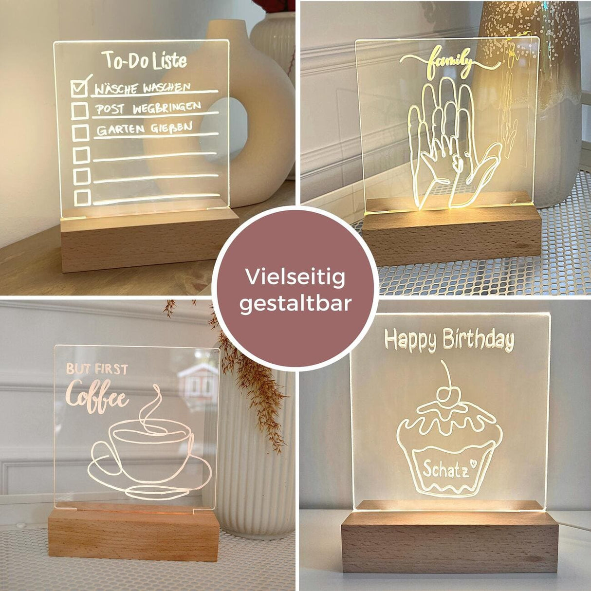 Personalisierte LED-Lampe selbst gestalten